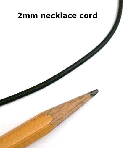 Loralyn projeta cordão de colar de couro preto com fecho de aço inoxidável