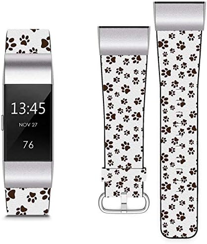 Compatível com Fitbit Charge 2 - pulseira de couro de substituição Pulseira de faixa de relógio