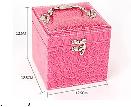 Caixa de jóias Threee Camadas de joalheria Organizador caixa de viagem Case de breol de anel de anel de anel de