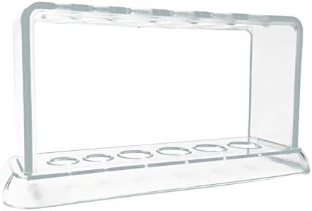Porta de tubo Ermoda em transparente Holder Holder Laboratory Test Tube Shelf for School Material Laboratory Equipment 16.7x8x3 cm