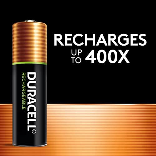 DURACELL Speed ​​1000 Battery Charger para baterias AA e AAA, inclui 6 baterias recarregáveis ​​pré-carregadas AA e 2 AAA, para dispositivos domésticos e comerciais