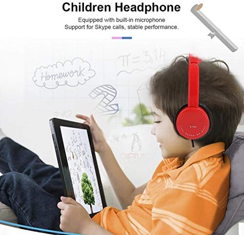 Demeras Kids fones de ouvido dobráveis ​​fones de ouvido com fio fone de ouvido com microfones meninos meninas no fone de ouvido para aprendizado on -line
