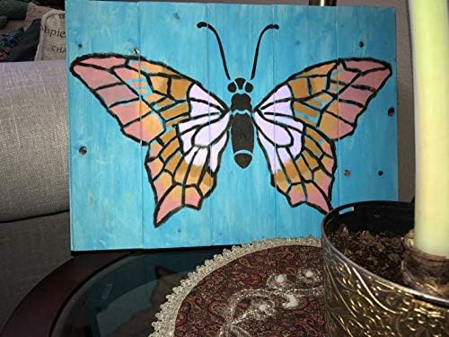 Estêncil de borboleta simples Melhores estênceis de vinil grandes para pintar em madeira, lona, ​​parede, etc.-xs | Material de cor branca de grau Ultra Show de grau