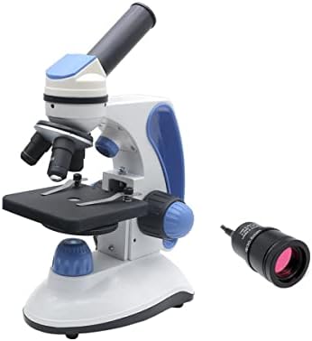 Acessórios para microscópio 40x-2000x Microscópio monocular, com luzes de iluminação LED de luzes superior/inferior ajustáveis ​​consumíveis