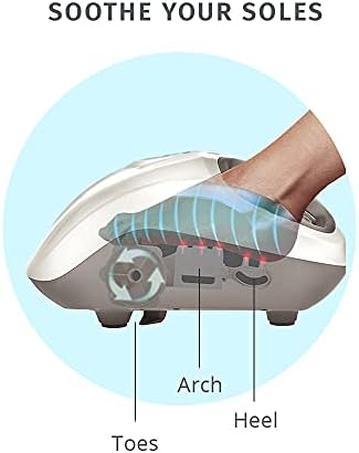 Homedics Shiatsu Air 2,0 Foot Massageador com calor calmante e compressão rítmica, 3 controles e intensidades