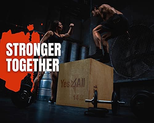 Yes4All Home Gym Equipment Combo, Package contém: Slam Ball, Kettlebell, Plyo Box, Battle Rope, Equipamento de exercícios para ginásio e treino ao ar livre