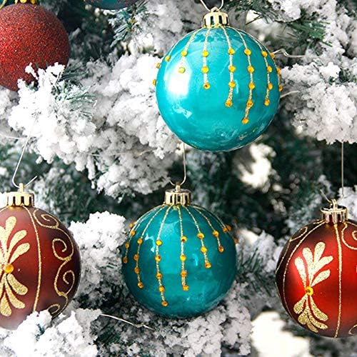 Koqwez33 DIY Christmas Glitter Balls, Ornamento de Bola de Natal, 4pcs Survendo a prova de estampa floral