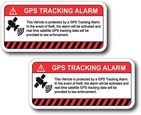 Pacote combinado de monitoramento 24 horas - este veículo protegido por sinais de alerta de rastreamento