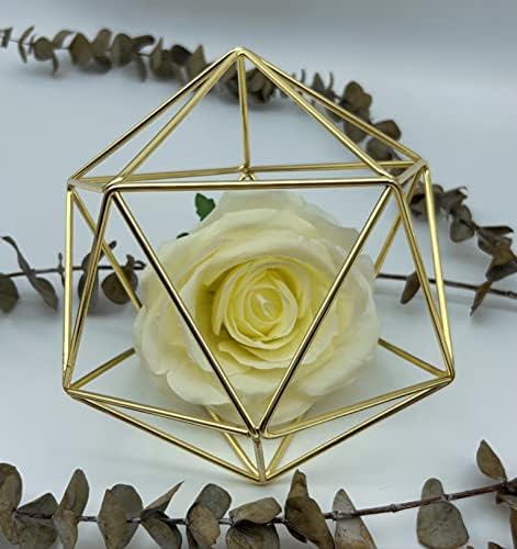 METAL DE TABELA CROMOMENTO 3D ENTRO, CENTERPECES DE TABELA, Decorações geométricas penduradas, tamanho decorativo de casamento 6,5 polegadas