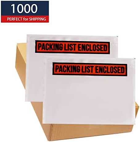 1000 PCs 4,5 x 5,5 Lista de embalagem de auto -adesivos claros envelopes - bolsa de envio/maiores bolsas