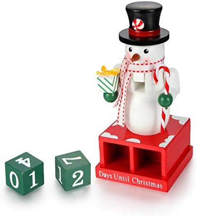 Blink Planet Snowman Countdown para blocos de Natal Dias até a contagem regressiva de Natal Decoração de Natal