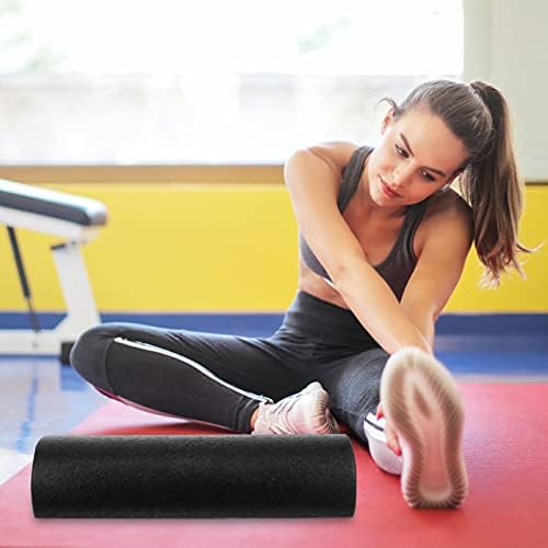 Besportble Exercício Exercício Rolo de espuma ioga bloqueia o massageador muscular de alta densidade de estabilidade Balanço rolo de corpo para ioga física Alongamento de 45 cm de panturrilha preta