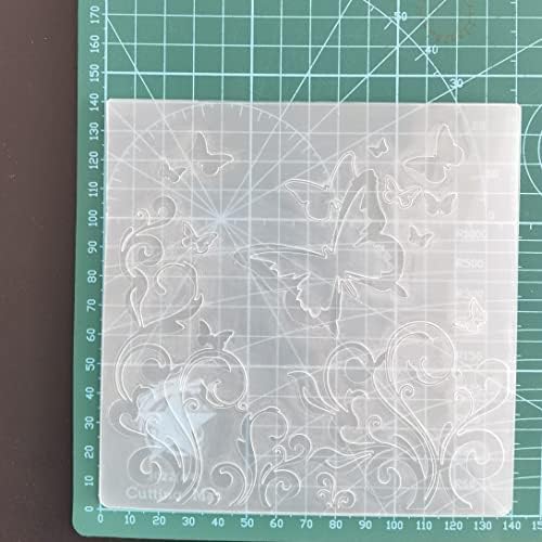 NZJ Spring Butterfly Rose Background Plástico Pastas de gravação para fazer cartões de recortes e outros artesanato em papel