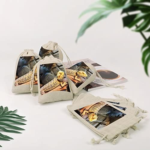 Dragão barbudo lagartos sacos Bolsas de armazenamento Bolsas de doces de doces Reutilizável e compacto de bolso
