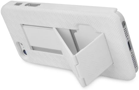 Caso de ondas de caixa compatível com iPhone SE - caixa de coldre dual+ com carregador de chaveiro