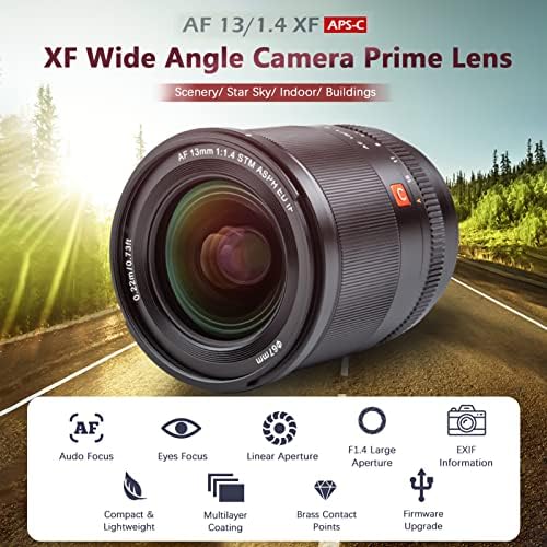 DSFEN AF13/ 1.4XF Câmera de ampla câmera de angular Prime Lente Prime APS-C Auto-foco F1.4 Abertura