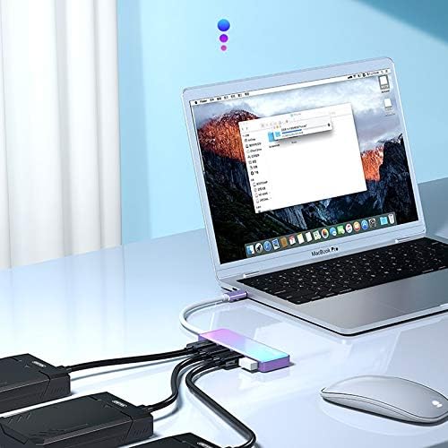 Chysp USB 3.0 Gradiente Espelho de cor de cor de tipmatizador TIPEC Expansão externa de notebook