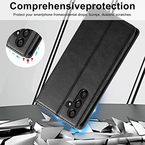 Caso de couro da carteira Samsung A54, cartão de cobertura [Witn Stand] para Galaxy A54 ， [fechamento magnético] [Proteção RFID] para a Samsung A54 2023