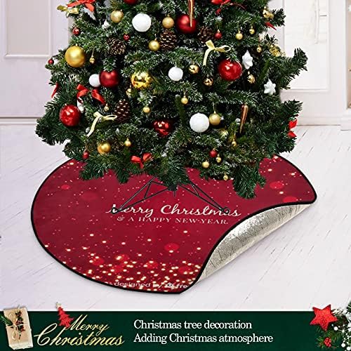 Feliz natal árvore da árvore da árvore de árvore à prova d'água Bandejas de tapete de tapete sob acessório de árvore de Natal para festas de férias de natal de Natal 28 polegadas
