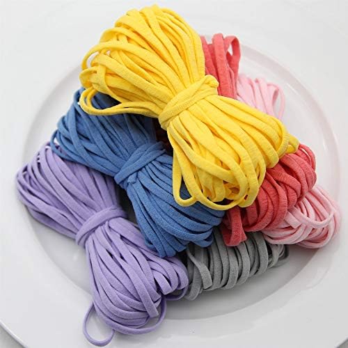 Irisgardenn 5mm Candy Color Fita de faixa elástica plana para a corda de borracha Subra da faixa da faixa Ear pendurado corda Diy Craft Costure