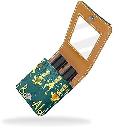 Mini estojo de batom com espelho para bolsa, organização de suporte de caixa portátil de barra tiki