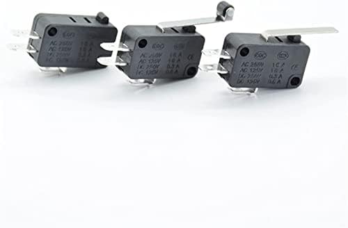Micro comutadores 5pcs/lote micro roller longa alavanca braço de alavanca normalmente abre o interruptor limite de fechamento zw7-0/1/2 16a switch de tocha