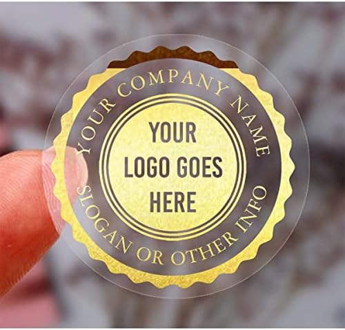 Adesivos claros personalizados adesivos de círculo personalizados adesivos quadro logotipo de negócios