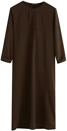 Vestido masculino BMISEGM CHAMISTA Mens casual solto arabada arabai manto de manga comprida zíper da camisa