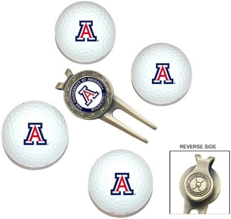 Equipe Golf NCAA Tamanho do regulamento Bolas de golfe e ferramenta de Divot com marcador magnético removível de dupla face