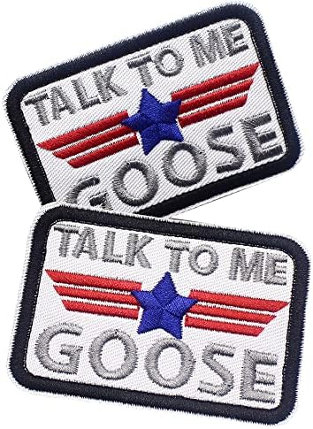 Top Gun Talk With Me Gaose Bordered Patch Hook emblema Aplique fofo para jaquetas, jeans, roupas, mochilas,