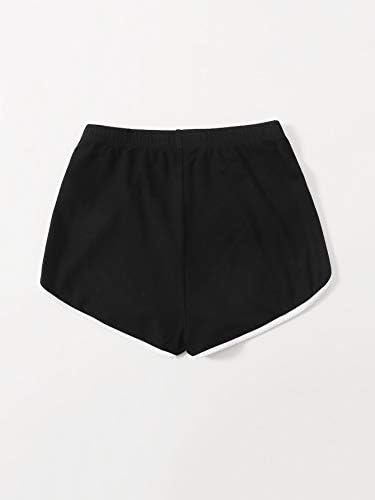 Shorts de trilha feminina makemechic alta contraste de contraste Treino de acabamento executando shorts de lounge