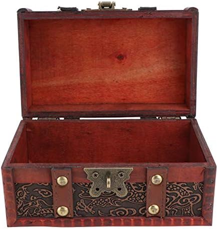 Caixa de armazenamento de madeira cabilock Jóias Caixa de cosméticos Caixa de tesouro pirata Caixa de jóias