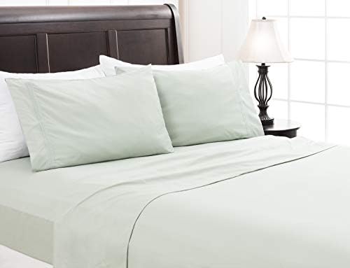 Chanasya Ultra Sof Soge Sage Green size lençóis de cama de 4 peças - Microfibra de percala hipoalergênica - folha