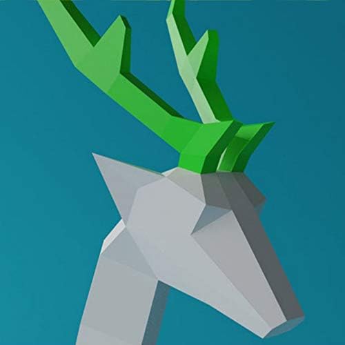 Wll-DP Flata Elk Shape Sthance Estereoscópico Decoração Home Art Papel Modelo de papel 3d Papter Paper Sculpture Paper Diy Craft Handmade Origami Puzzle, Black