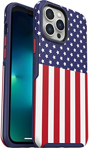 OtterBox iPhone 13 Pro Max e iPhone 12 Pro Max Symmetry Series+ Case - American Flag, Ultra -Sleek, Snap para MagSafe, arestas elevadas Protect Camera & Screen
