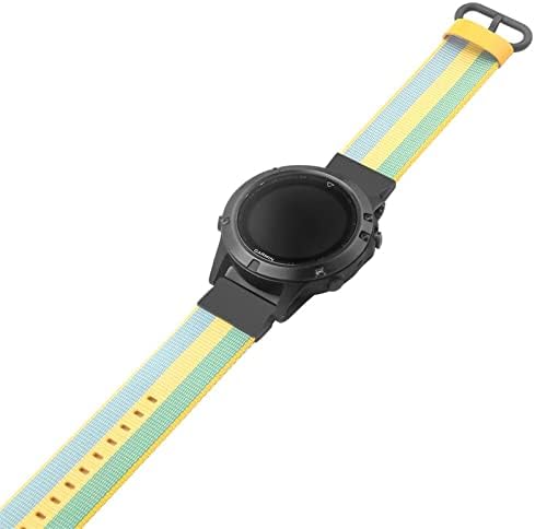 Ghfhsg 22mm Nylon Watchband para Garmin Fenix ​​6 6x Pro pulseira de pulseira Fenix ​​5 5plus 935 S60 Quatix5