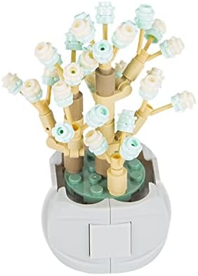 96 PCS Mini Flowers Suculento Bloco de Construção, Série de Plantas para Decoração de Casa ou Brinquedos de Mesa do Escritório, Ideias de Presentes, Para Meninas 12