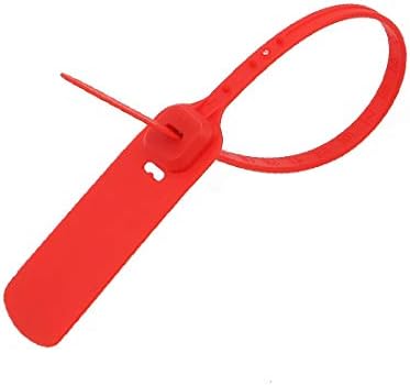 X-Dree 100pcs 300 mm de comprimento Nylon Rótulo Auto-trapaça marcador de cabo Torne de cabo Fio de fio vermelho (100 unids 300 mm de nylon largo autoblocante marcador de cabo de cabo de cabo zip vermelho