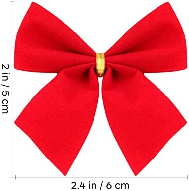 Soimiss Burlap Ribbon Red Ribbon Bow Red Christmas Baws Christmas Tree Ornames Bowknot Ornamentos de grinaldas Decorações para decoração de casa de natal 12pcs arcos de Natal