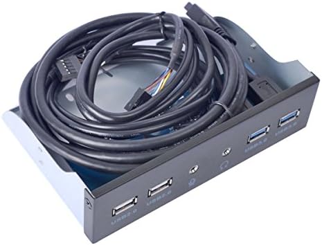 Ucec 5,25 polegadas Painel frontal Hub com 2 porta USB 3.0 e 2 porta Porta de saída de áudio USB 2.0 e HD