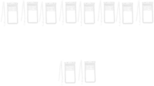 Sosoport 10 pcs bolsa de banho bolsa de célula de celular subaquinho portador de telefone white white
