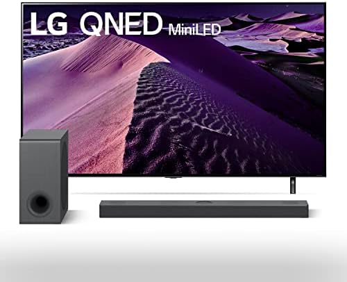 LG de 75 polegadas da classe QNED85 4K TV inteligente com Alexa integrado 75qned85uqa s75q 3.1.2ch bar de som com dolby atmos dts: x, hi-rles áudio, meridian, hdmi earc, 4k passa por dolby vision