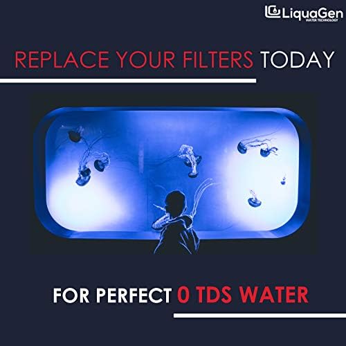 LIGAGEN - Filtro de substituição anual Conjunto para sistemas RO/DI padrão de 4 estágios | Para 0 TDS água | Kit de purificador de osmose reversa/aquário