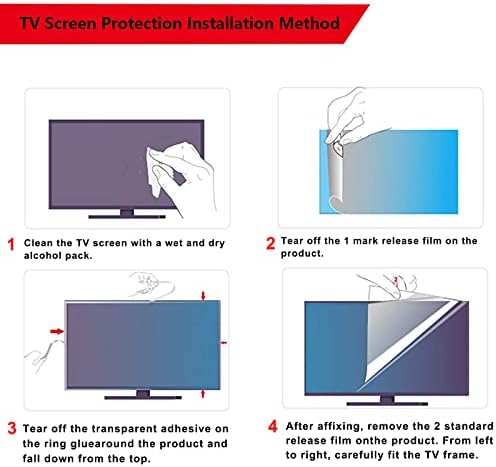 WSAH Matte Anti-Blue Light TV Screen Protector, Filme anti-brilho Filme anti-arranhão Painel de protetor