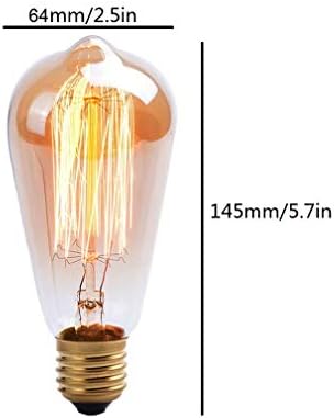 Iluminação lxcom lâmpada edison lâmpada 40w antigo estilo vintage luz diminua e26/e27 filamento lâmpadas de