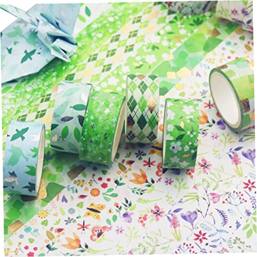 Excelt 60 Rolls Fita Washi Adesivos caseiros adesivos de flores adesivos verdes Diário de fita