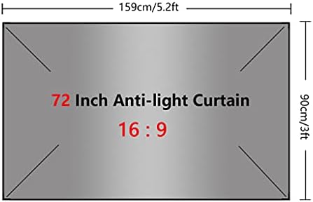 Tela do projetor zlxdp cortinas simples anti-luzes 16: 9 Casa portátil 3D Crega de projeção de cortina