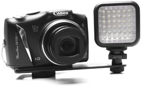Melhorar o painel de luz de câmera de vídeo recarregável - 36 lâmpadas LED reguláveis, difusor embutido, suporte universal de montagem e adaptador de sapatos quentes - compatível com Canon, Nikon, Sony e outras câmeras DSLR