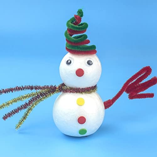 Toyandona Kids Toys 6pcs Artesanato de boneco de neve de Natal, enfeites de boneca de boneca de espuma de natal para artesanato de brinquedos de festa de natal DIY Mini Toys
