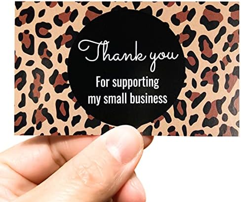 Cartão de agradecimento do dragão voador Print Leopard Prind Prind Print Agradecimentos Obrigado por apoiar meu